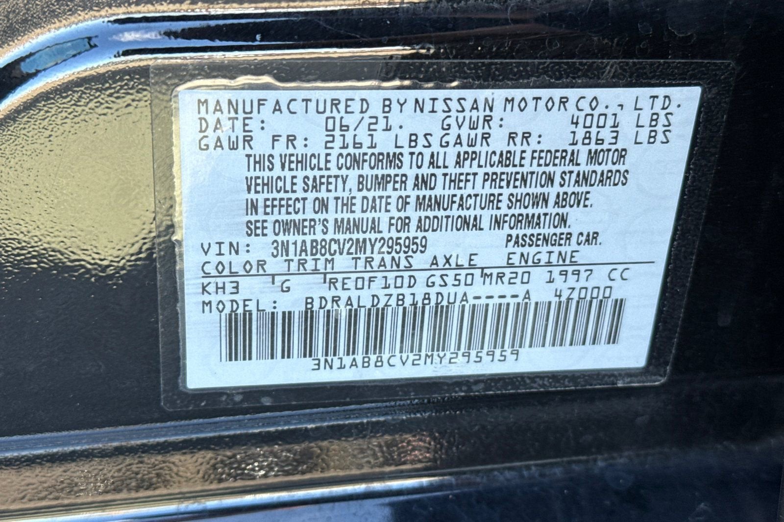 2021 Nissan Sentra SV