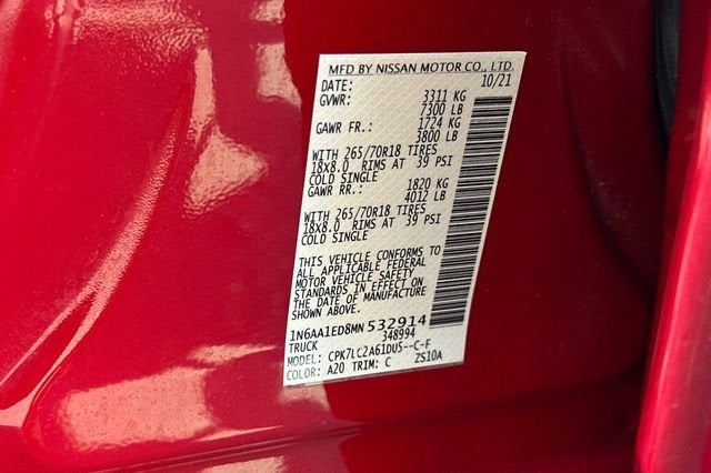 2021 Nissan Titan SV