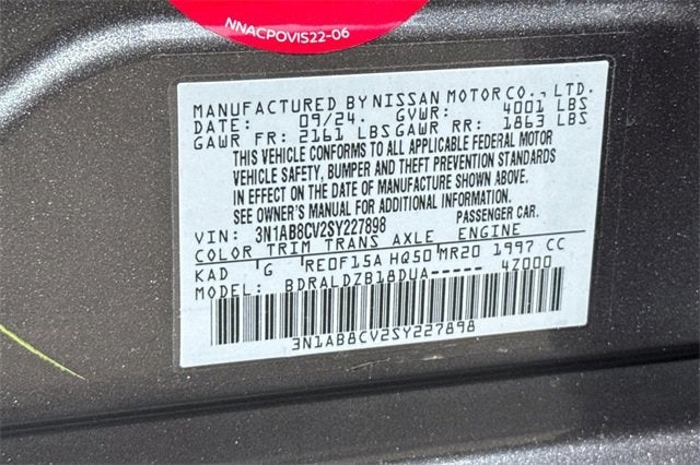 2025 Nissan Sentra SV