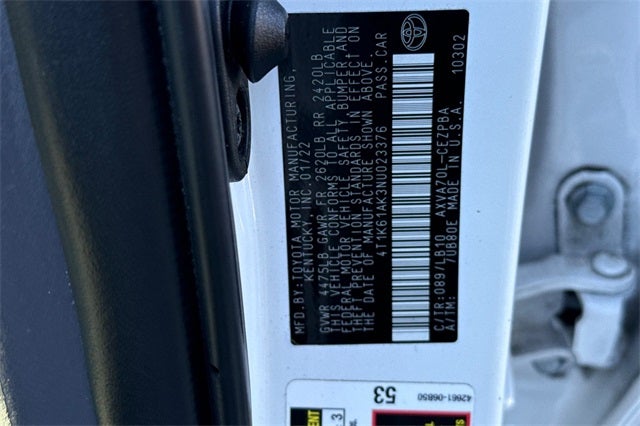 2022 Toyota Camry XSE