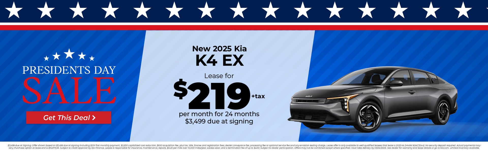 New 2025 Kia k4 EX