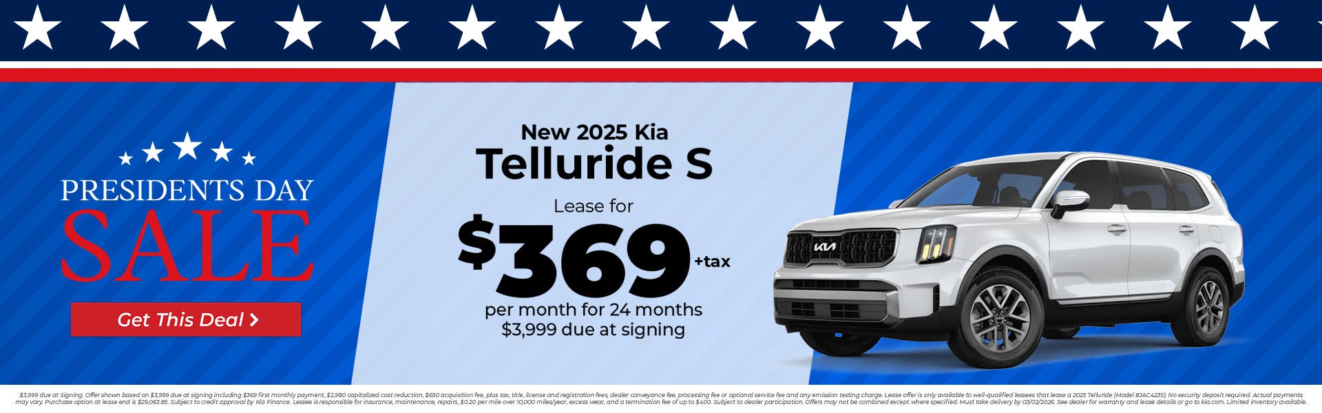 New 2026 Kia Telluride S